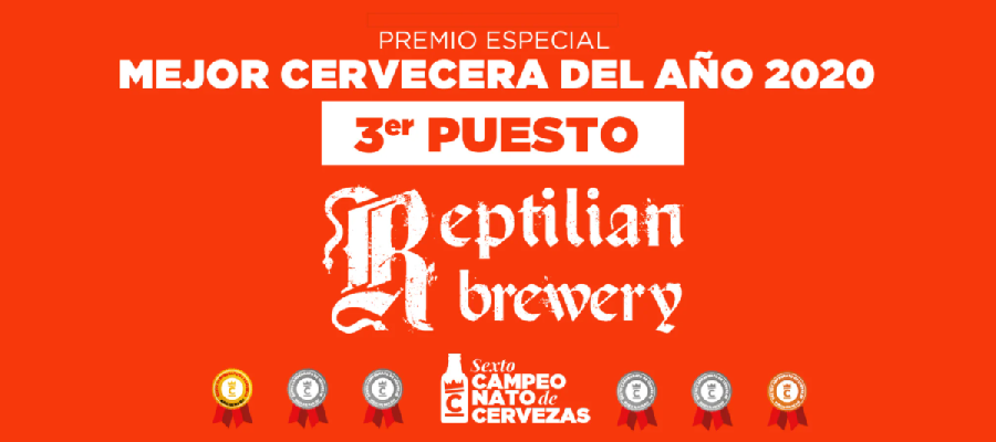 Reptilian Brewery logra seis de los premios del Campeonato de Cervezas 2020