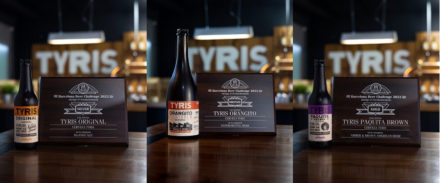 Cerveza Tyris añade a su palmarés 3 premios más